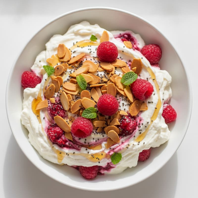 Silky Greek Yogurt Protein Mousse with Berries