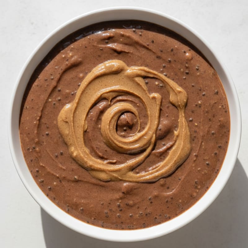 Silky Chocolate Protein Pudding with Chia Seeds