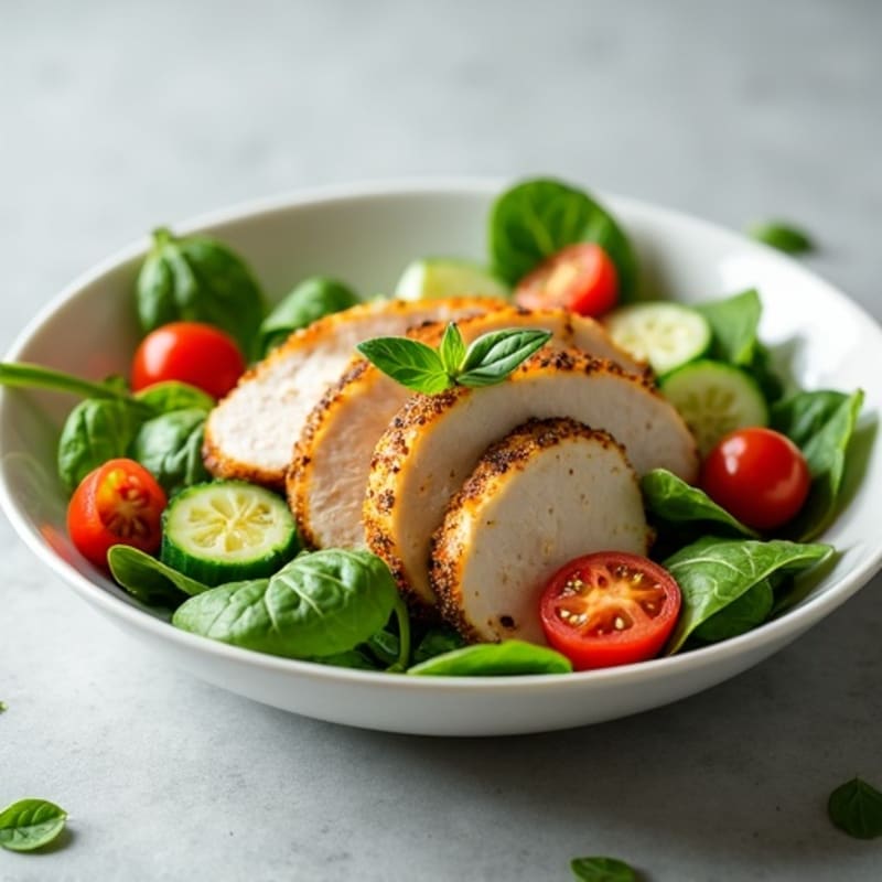 Turkey Spinach Salad with Lemon Vinaigrette