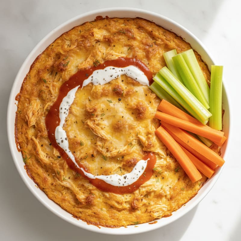 Baked Buffalo Chicken Dip with Ranch