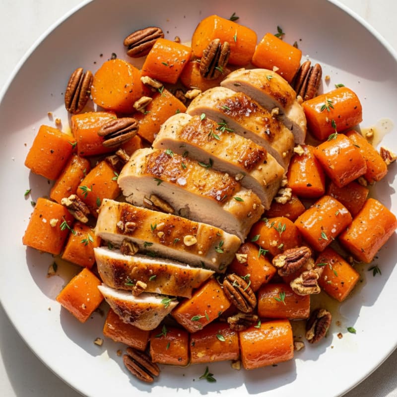Maple-Glazed Roasted Carrots with Pecans