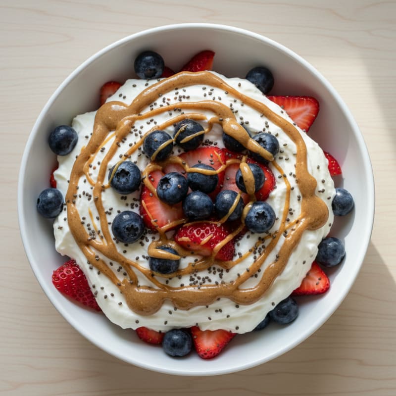 Greek Yogurt Protein Parfait with Almond Butter
