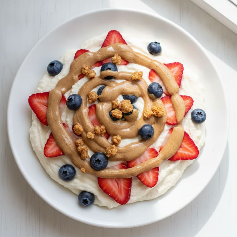 Silky Greek Yogurt Protein Mousse with Berries