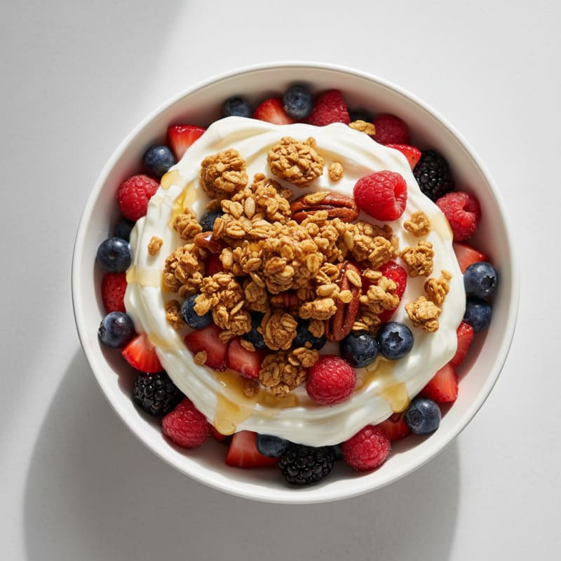 Creamy Greek Yogurt Protein Parfait with Mixed Berries