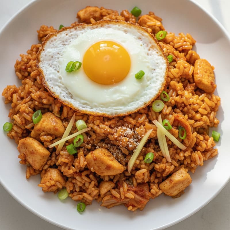 Kimchi Fried Rice with Fried Egg
