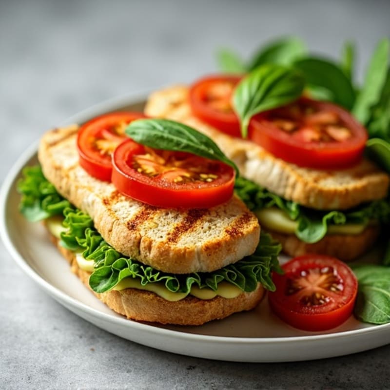 Grilled Pesto Chicken Sandwich with Fresh Greens