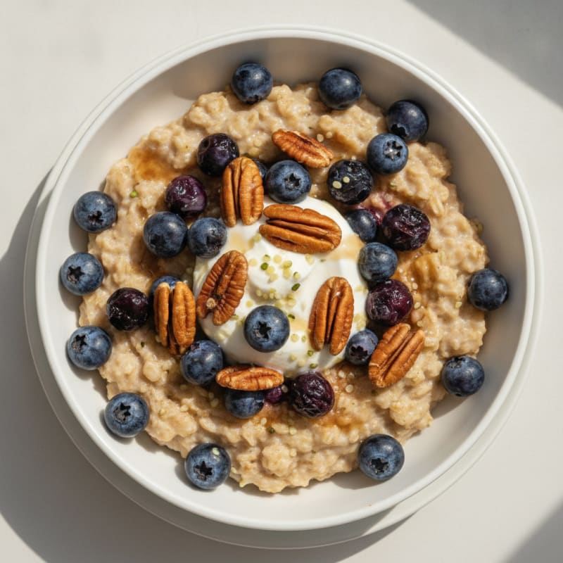 Blueberry Pecan Oatmeal Bowl