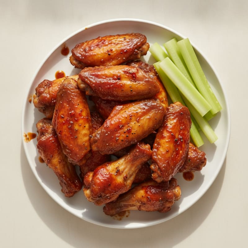 Spicy BBQ Glazed Chicken Wings