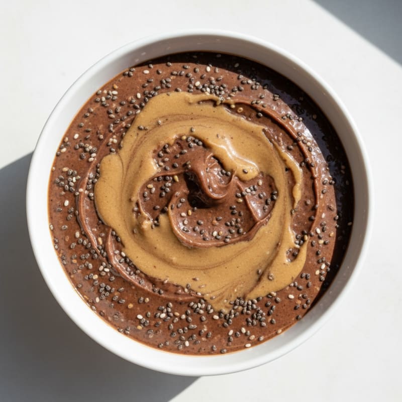 Silky Chocolate Protein Pudding with Chia Seeds