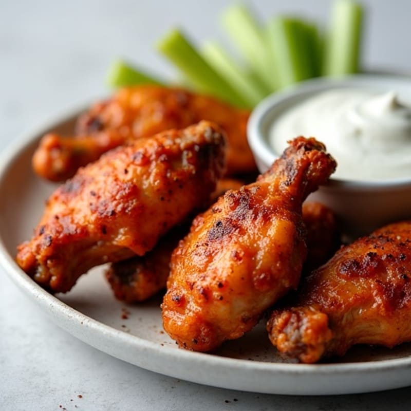 Crispy Baked Spicy BBQ Chicken Wings