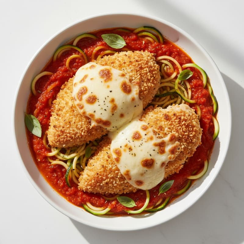 Crispy Baked Chicken Parmesan with Zesty Marinara