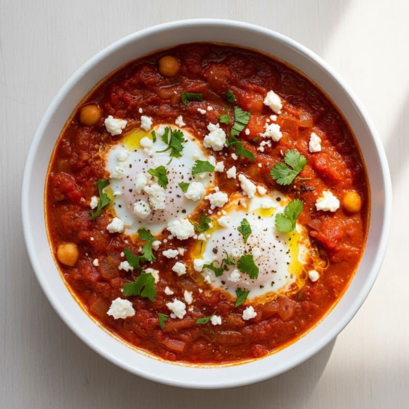 Authentic Shakshuka with Feta and Herbs