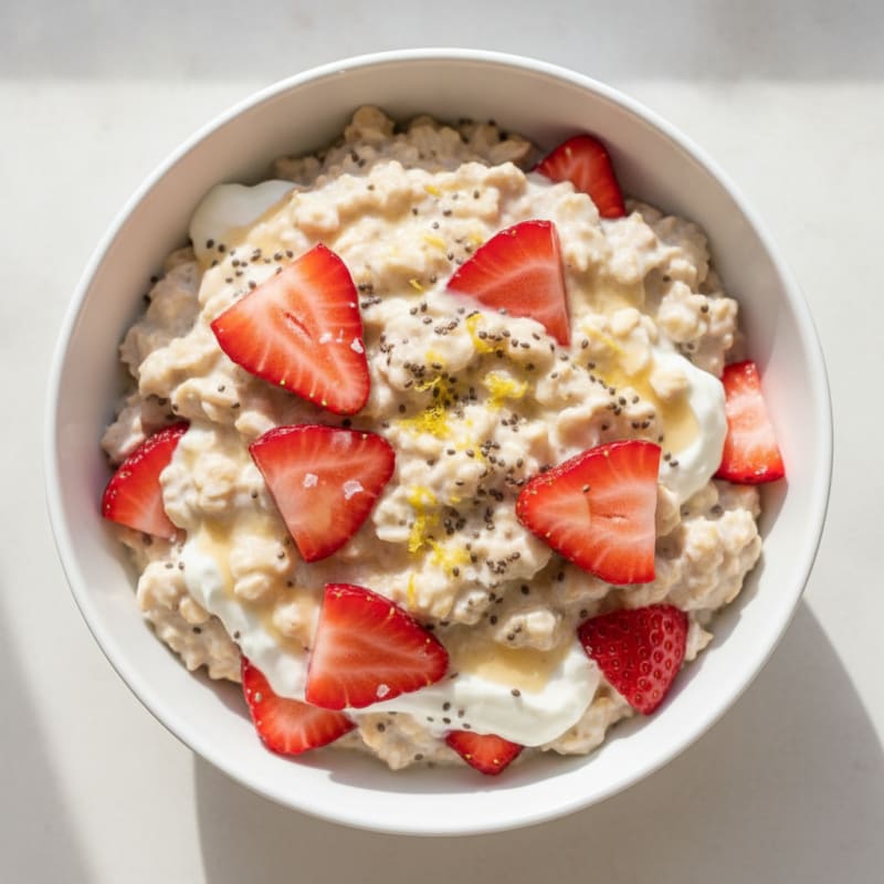 Strawberry Shortcake Overnight Oats