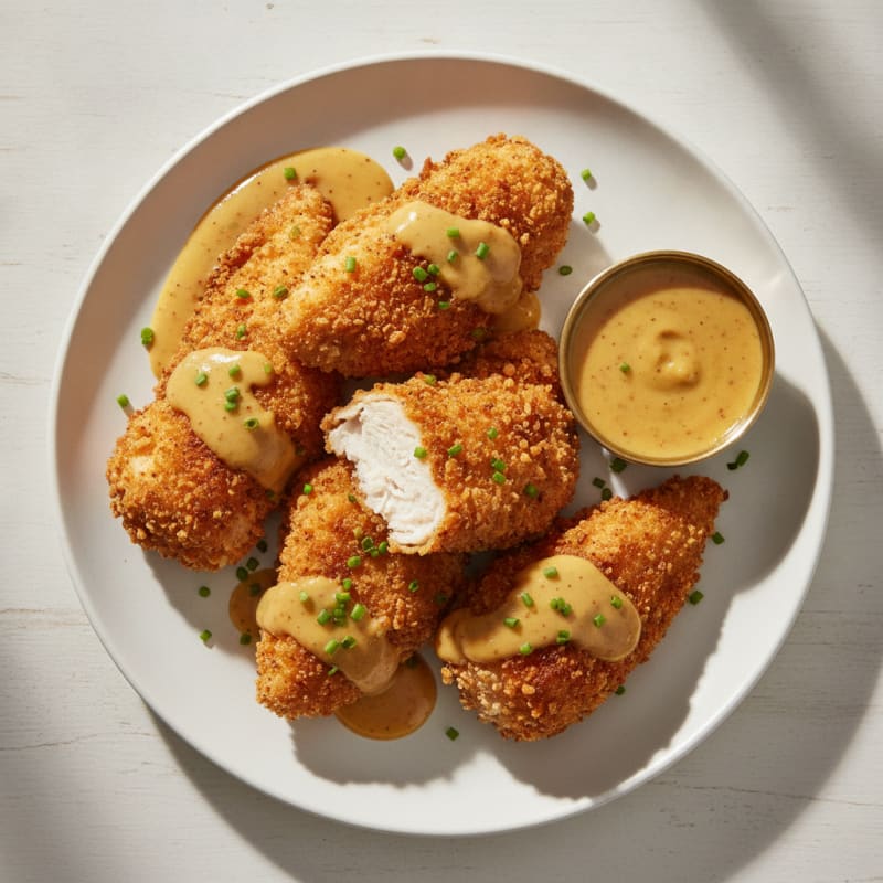 Buttermilk Fried Chicken with Honey-Mustard