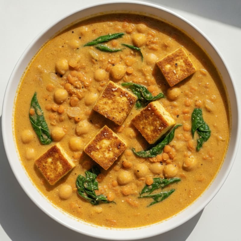 Lentil and Chickpea Coconut Curry