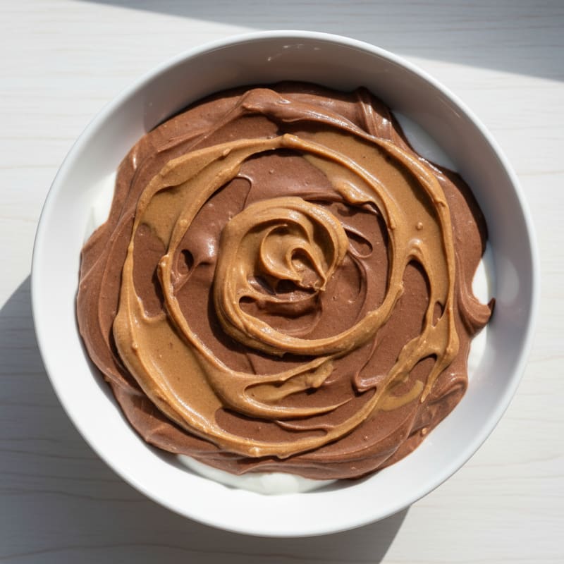 Silky Chocolate Protein Pudding with Peanut Butter Swirl