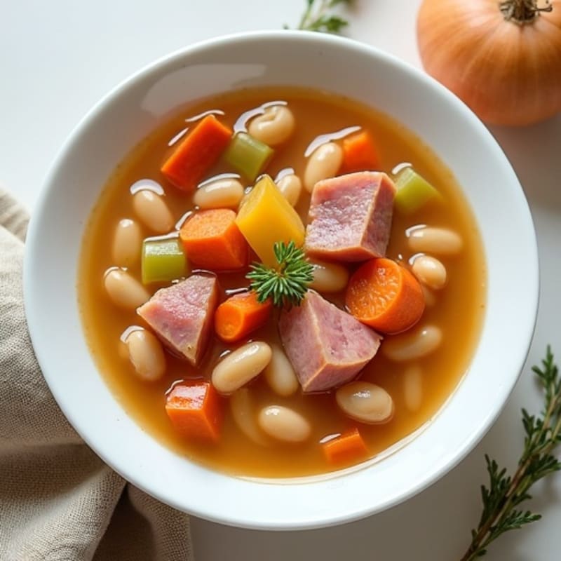 Hearty Smoked Ham and White Bean Soup