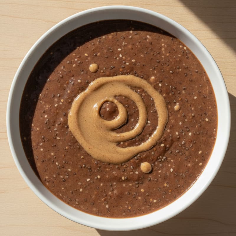 Silky Chocolate Protein Pudding with Chia Seeds