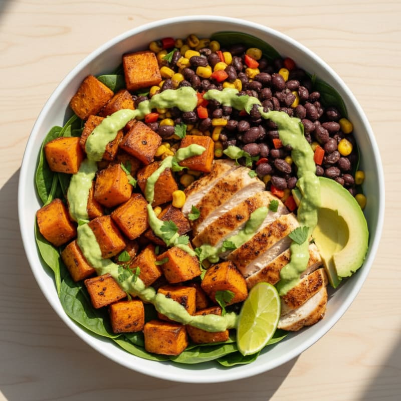 Sweet Potato and Black Bean Taco Bowl