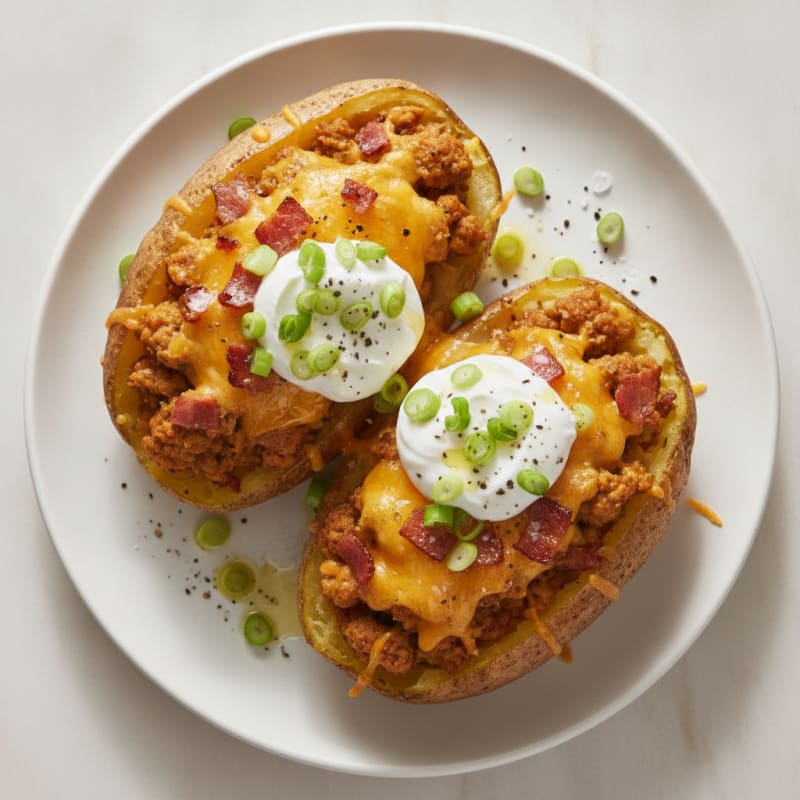 Bacon Cheddar Stuffed Potatoes