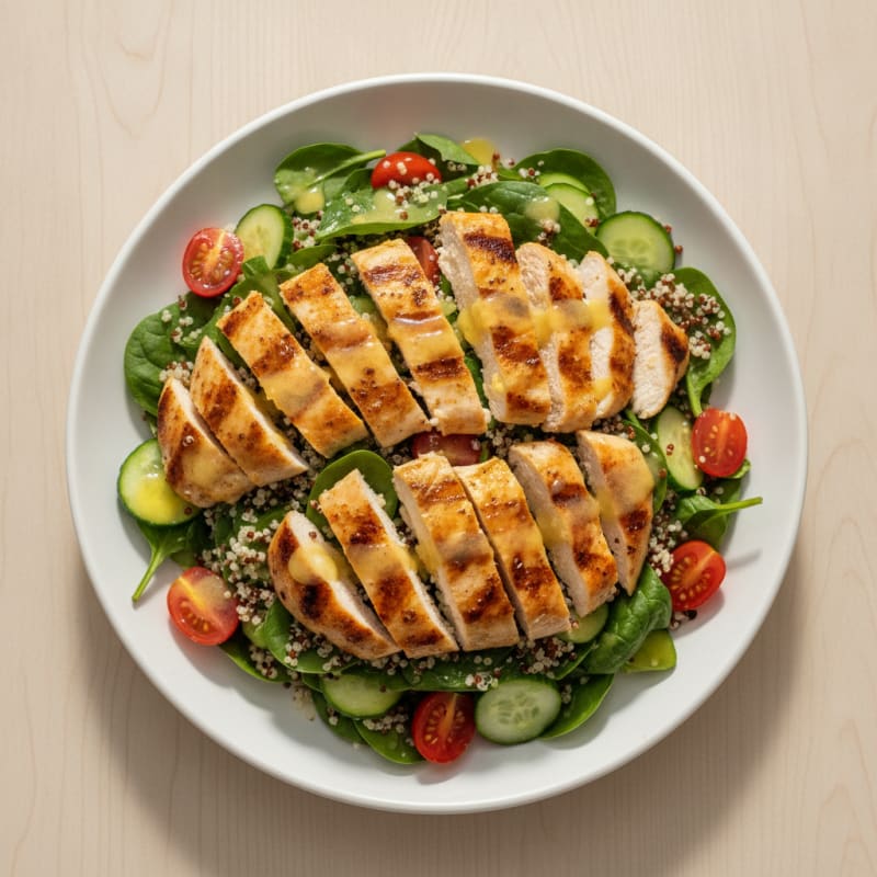 Grilled Chicken and Quinoa Salad with Lemon Vinaigrette