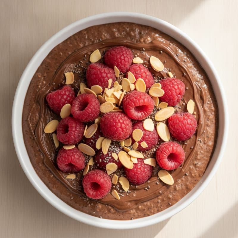 Chocolate Protein Pudding with Chia Seeds