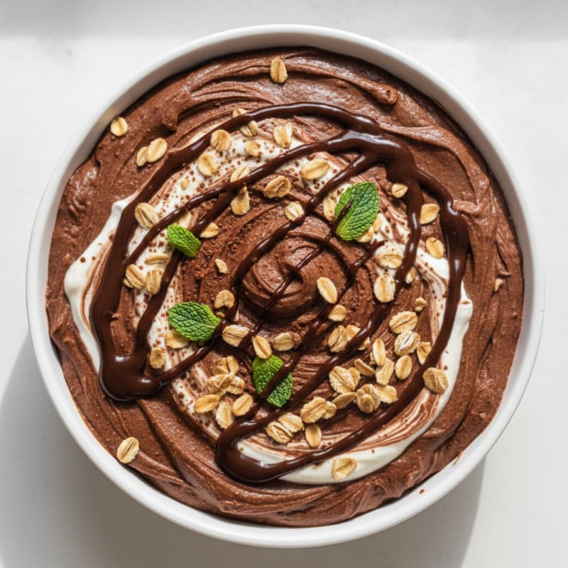 Chocolate Protein Mousse with Oats and Greek Yogurt