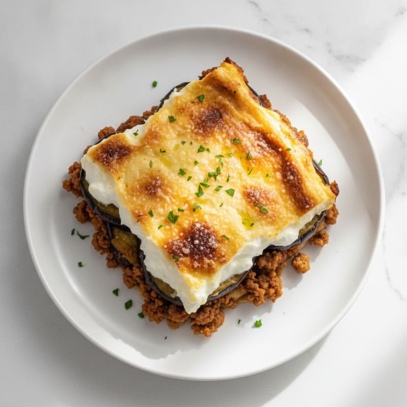 Lamb and Eggplant Moussaka with Béchamel