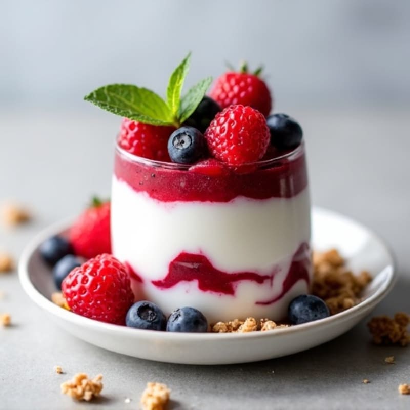 Creamy Greek Yogurt Protein Parfait with Mixed Berries