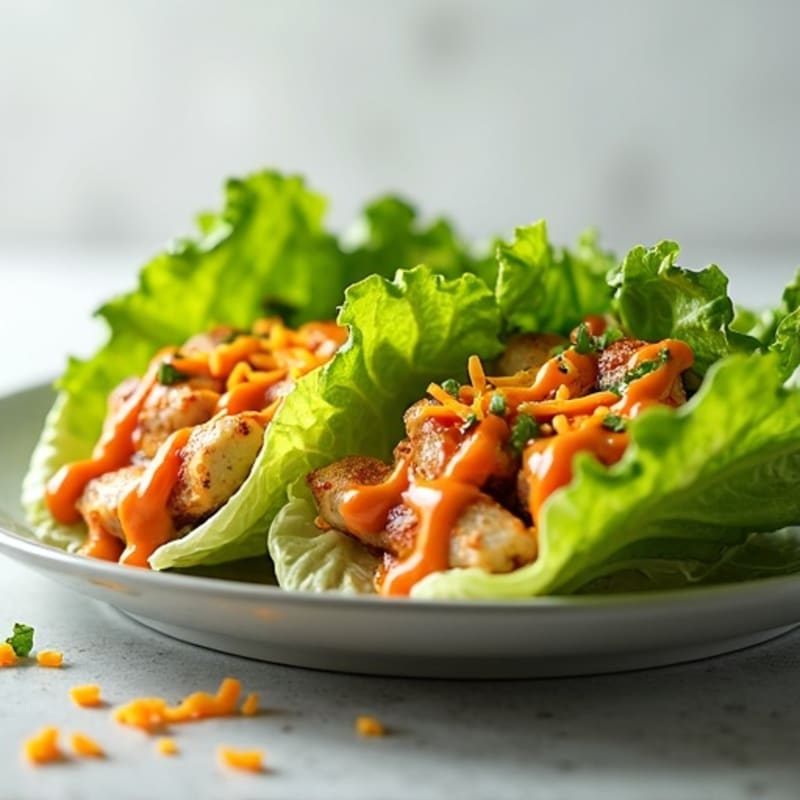 Spicy Buffalo Ranch Chicken Lettuce Wrap