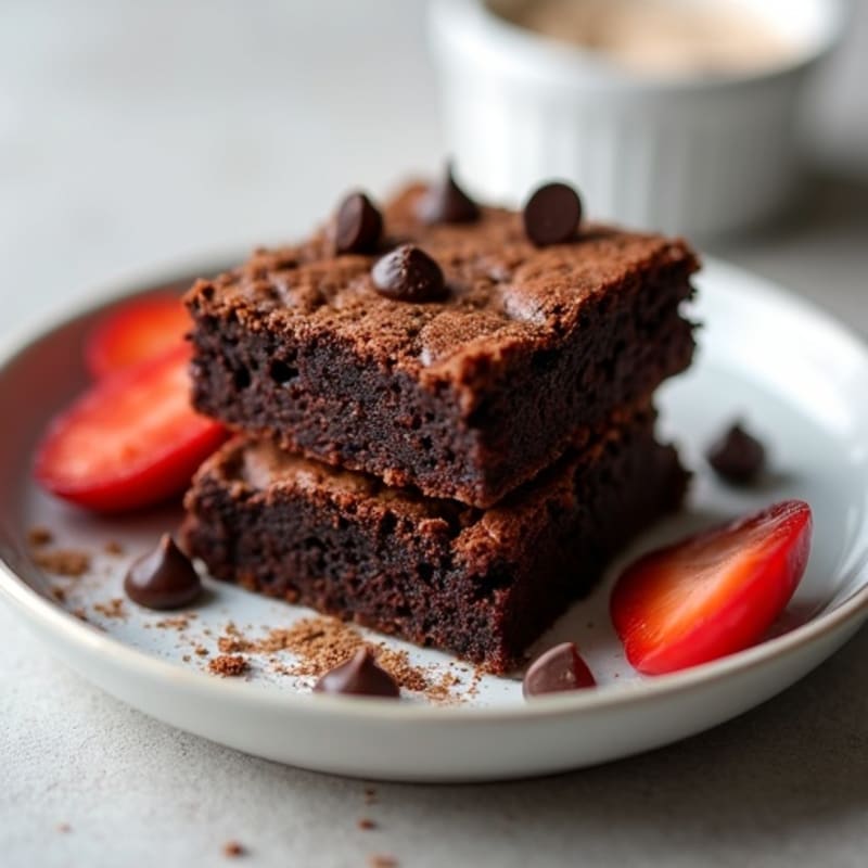 Fudgy Black Bean Brownies with Dark Chocolate