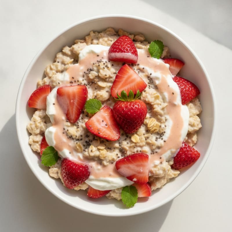 Strawberry Shortcake Overnight Oats