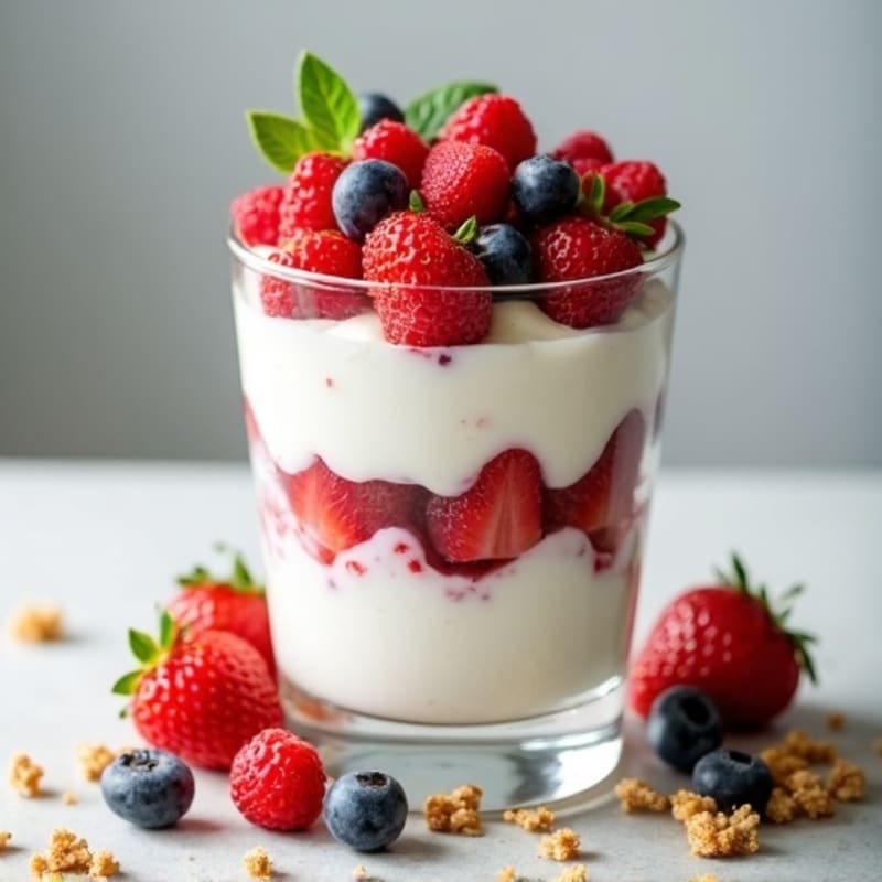 Creamy Greek Yogurt Protein Parfait with Berries