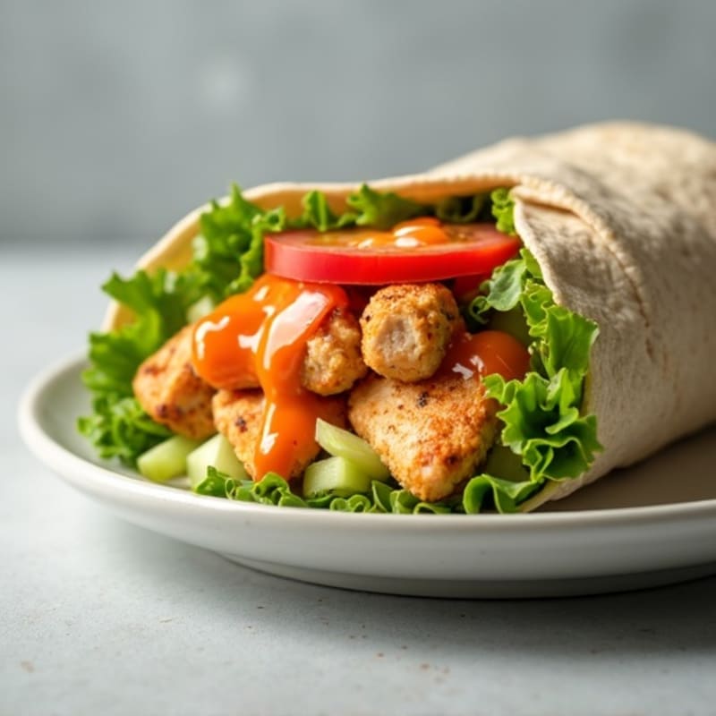 Healthy Buffalo Ranch Chicken Wrap