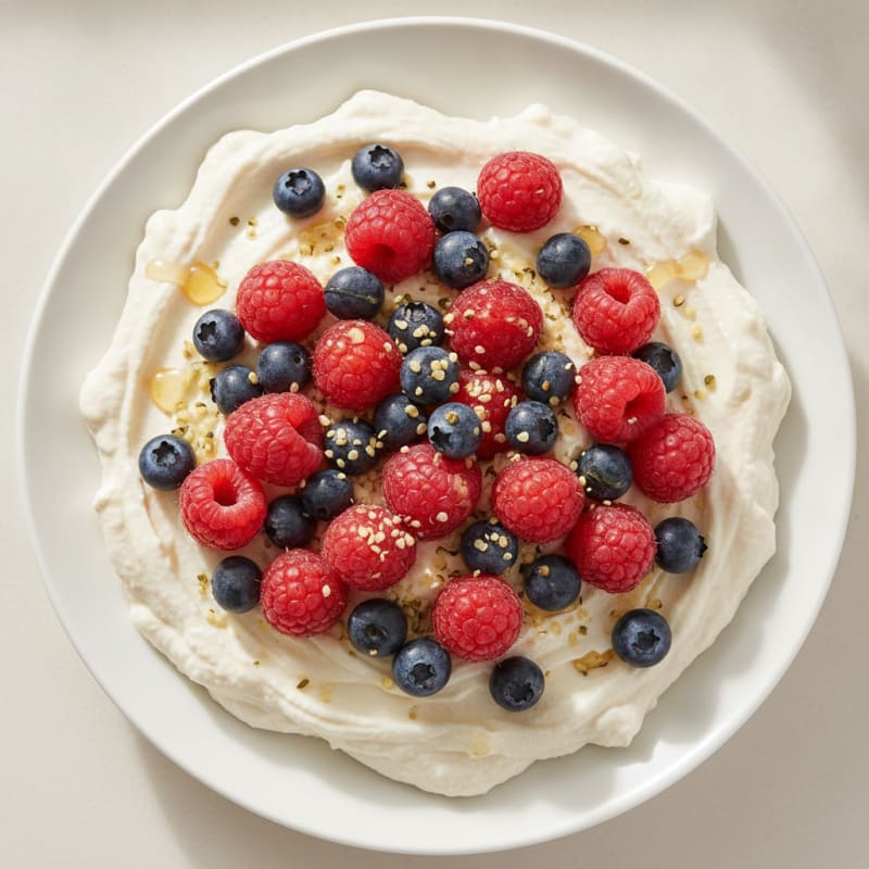 Silky Greek Yogurt Protein Mousse with Berries