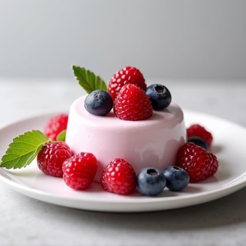 Greek Yogurt Protein Mousse with Mixed Berries