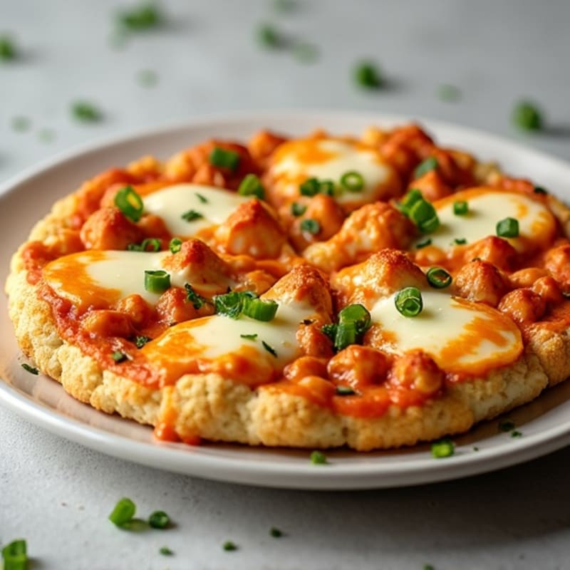 Buffalo Chicken Cauliflower Crust Pizza
