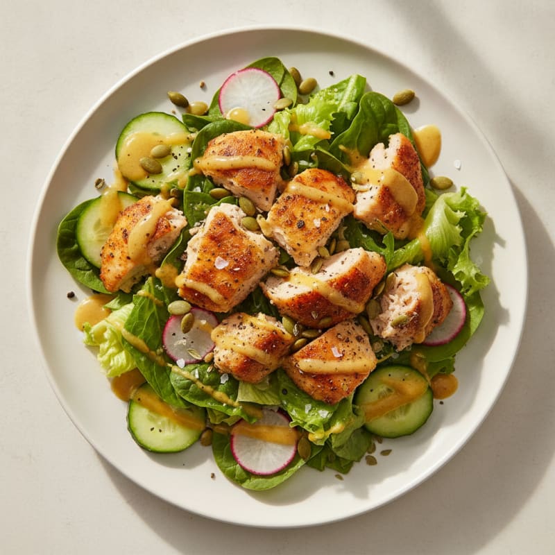 Small Leaf Lettuce Salad with Honey-Mustard Vinaigrette