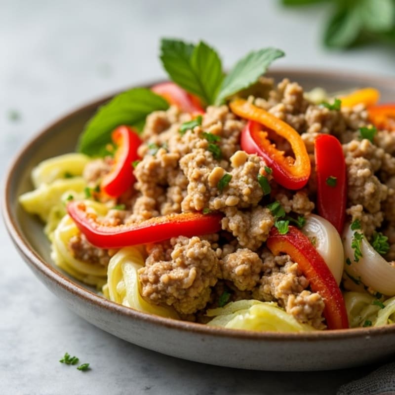 Hearty Cabbage and Lean Ground Turkey Skillet
