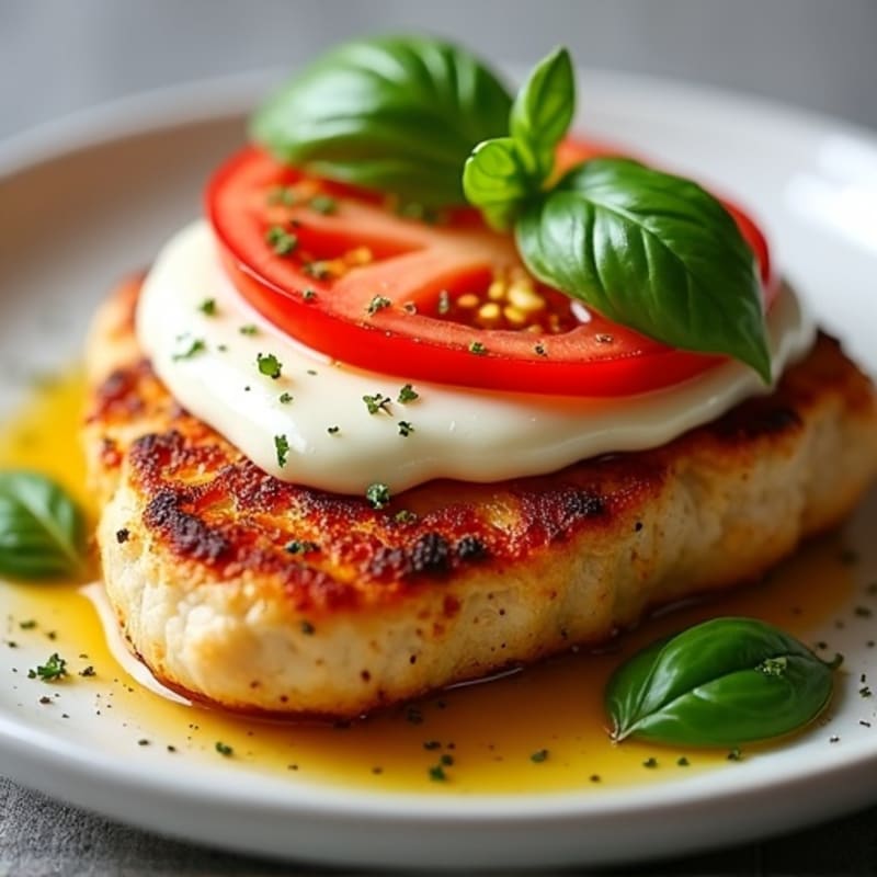 Pan-Seared Chicken with Fresh Tomato, Basil, and Melty Mozzarella