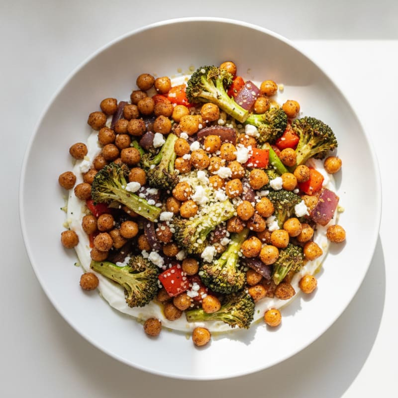 Roasted Vegetable and Chickpea Bowl