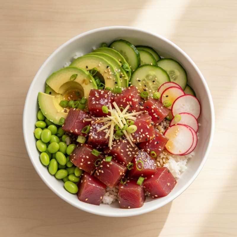 Ahi Tuna Hawaiian Poke Bowl