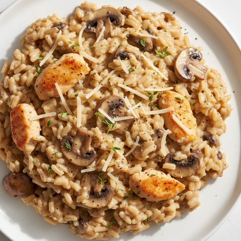 Creamy Mushroom and Parmesan Risotto