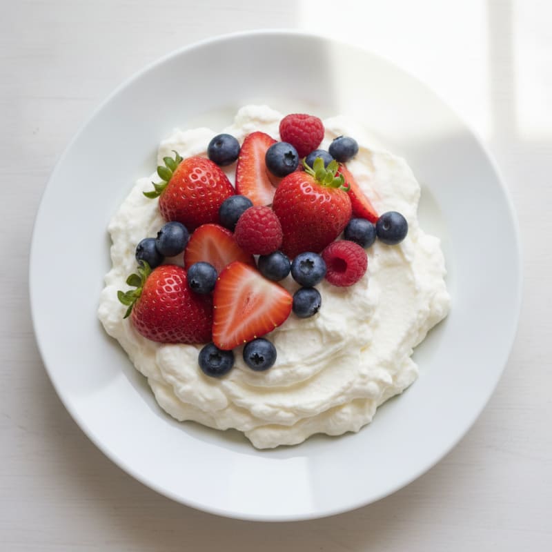 Silky Greek Yogurt Protein Mousse with Fresh Berries