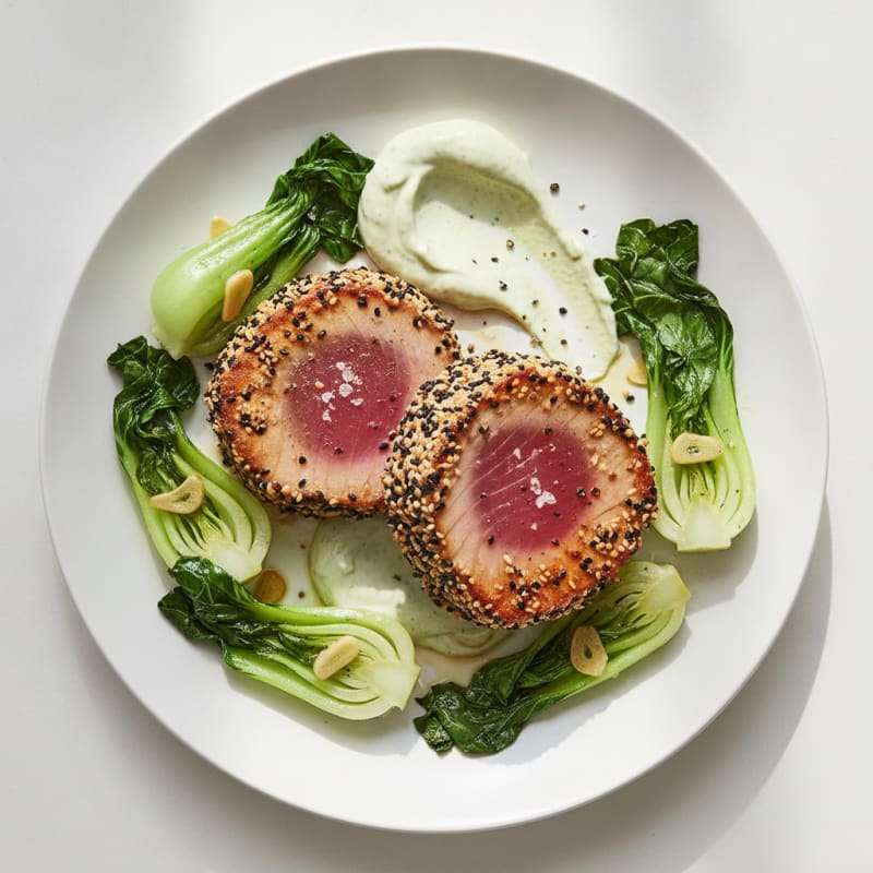 Pan-Seared Ahi Tuna with Wasabi Mayonnaise