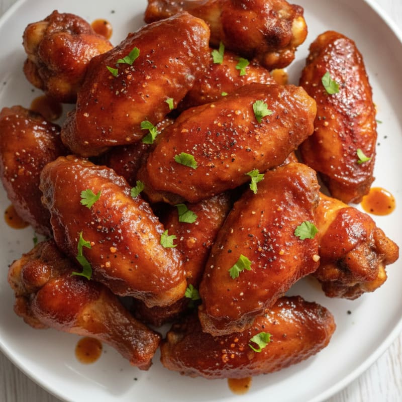 Spicy BBQ Glazed Chicken Wings
