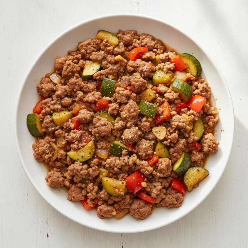 Lean Ground Beef and Vegetable Skillet