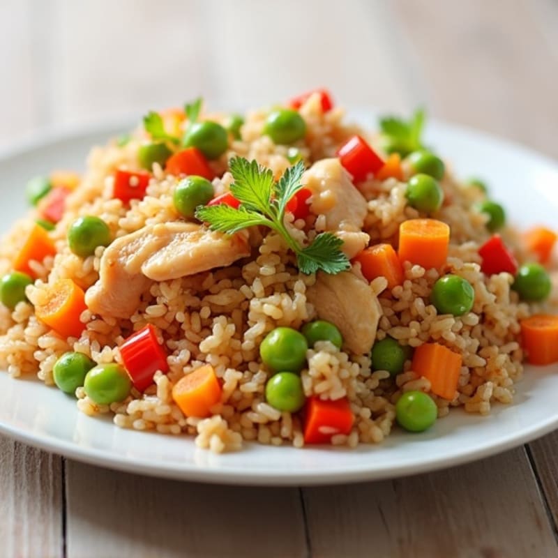 Healthy Chicken Fried Rice with Veggies