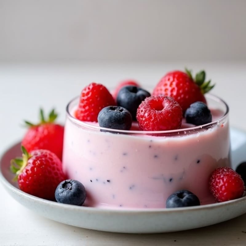 Creamy Greek Yogurt Protein Mousse with Mixed Berries