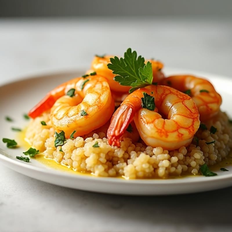 Pan-Seared Garlic Shrimp with Fresh Lemon and Herbs